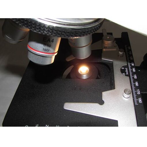 نمای کندانسور و تابش نور به استیج در میکروسکوپ بیولوژی 1600 برابر مدل xsz-801bn