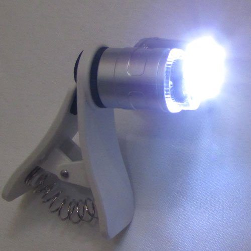 نور لامپ های LED میکروسکوپ موبایل 60 برابر دارای کلیپس مخصوص - Universal-Clip-Type-LED-Cellphone-Microscope-60X