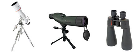 ابزارهای مناسب رصد و نجوم آماتوری و حرفه ای - دوربین شکاری - دوربین تک چشمی - تلسکوپ